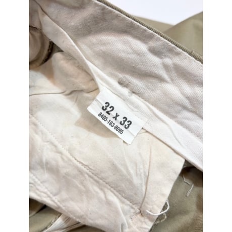 60s US ARMY KHAKI TROUSERS Size W32L33→W30L30