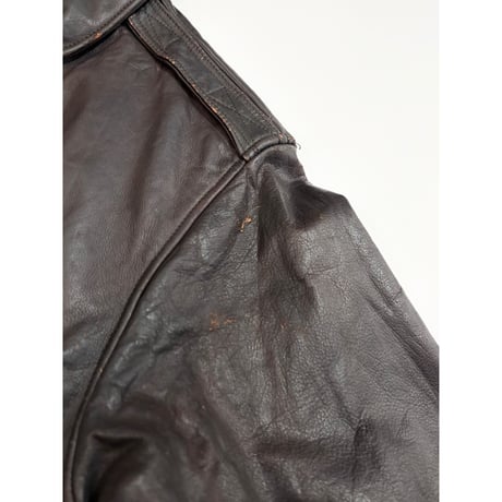 80s BANANA REPUBLIC "A-2 TYPE" LEATHER JACKET Size 42