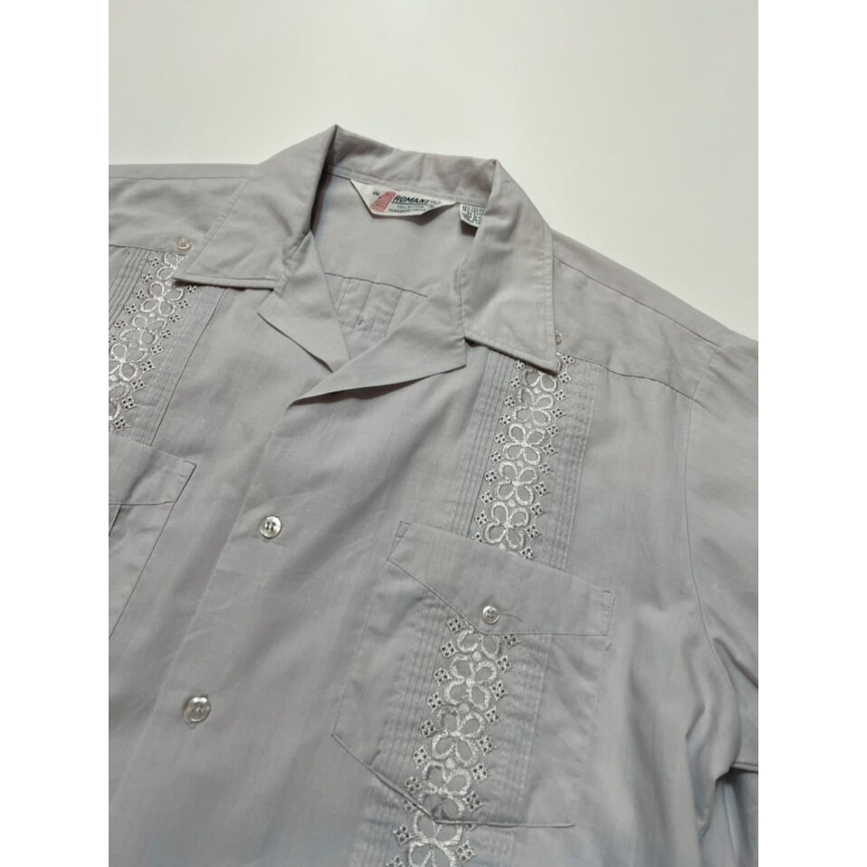 80s ROMANI OPEN COLLAR CUBA SHIRT Size L | KORDS