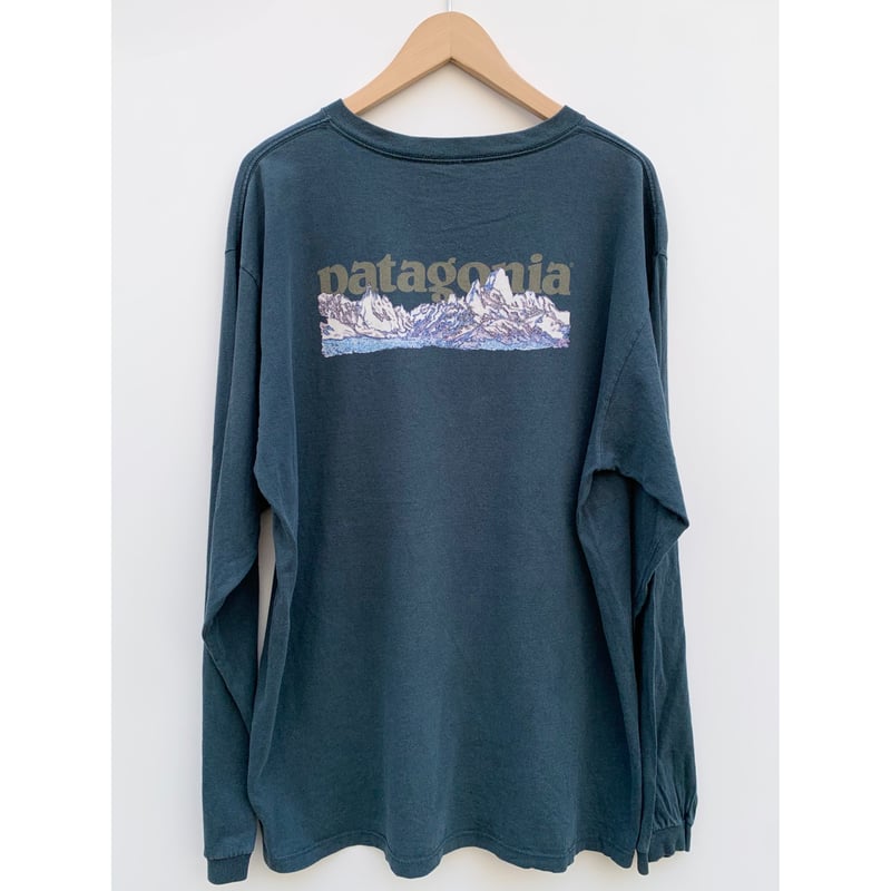 90s Patagonia usa製 ロンT 90s 90年代 パタゴニア アメリカ製 青 ブルー スウェット 長袖T