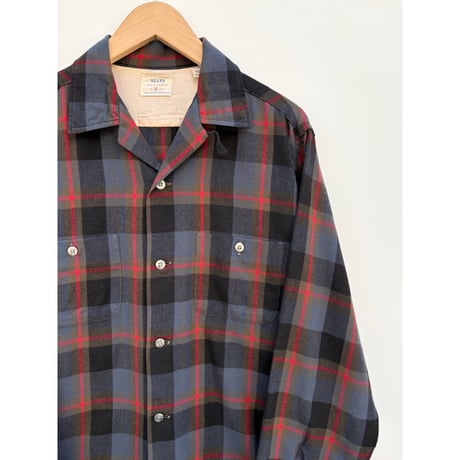 60s SEARS OPEN COLLAR SHIRT Size M