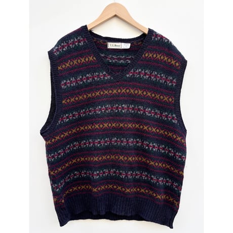 90s L.L.Bean WOOL KNIT VEST MADE IN SCOTLAND 🏴󠁧󠁢󠁳󠁣󠁴󠁿 Size XL