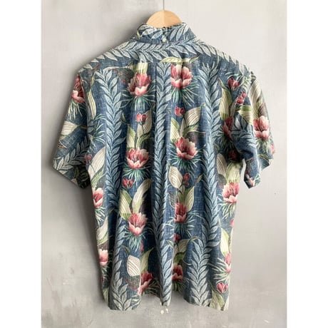 90s REYN SPOONER PULLOVER ALOHA SHIRT TAILORED IN USA 🇺🇸 Size M