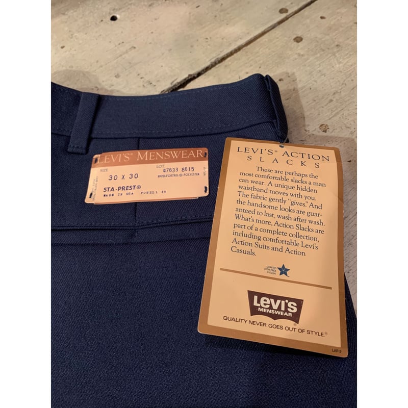 Levi's 80s STA-PREST アクションスラックス ブラック 80s Levi'sリーバイス Action Slacks STA-PRESTスタプレ