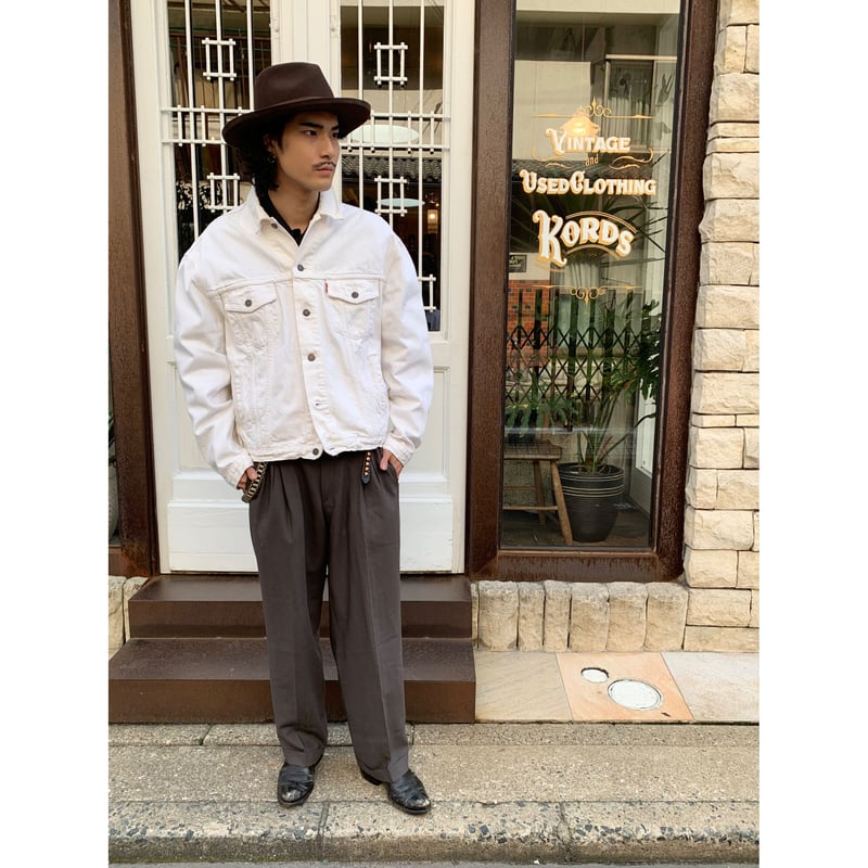 90s EURO Levi's ホワイトデニムジャケット 70503 90年代 チュニジア製 Levi's ユーロリーバイス 70503 ホワイト