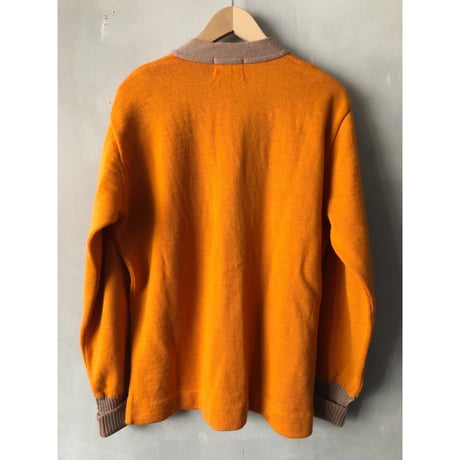 70s Broadway KNITTING MILLS INC LETTERED CARDIGAN