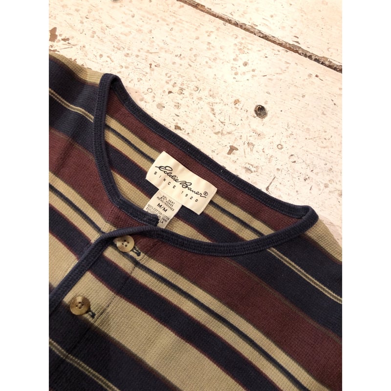90s Eddie Bauer HENRY NECK HERMAL L/S Tee Size