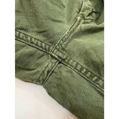 70s US ARMY OG-107 COTTON SATEEN BAKER PANTS Size W34L31→W34L29