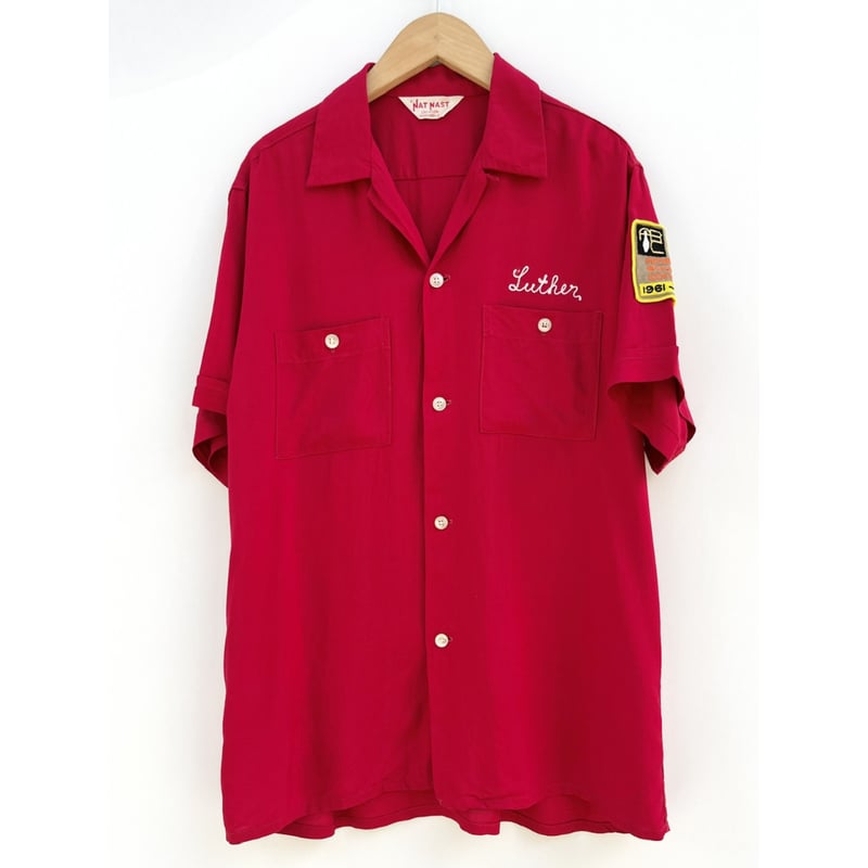 50s～60s NAT NAST ボーリングシャツ オリジナル 08bd17f19827d1c47f90cc1a67d054