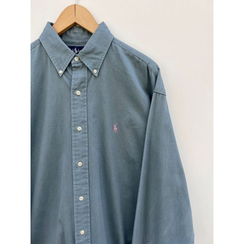 90s Ralph Lauren グレー 長袖ボタンダウンシャツ　BLAKE M 楽天市場】90年代 RALPH LAUREN ラルフローレン BLAKE ボタン
