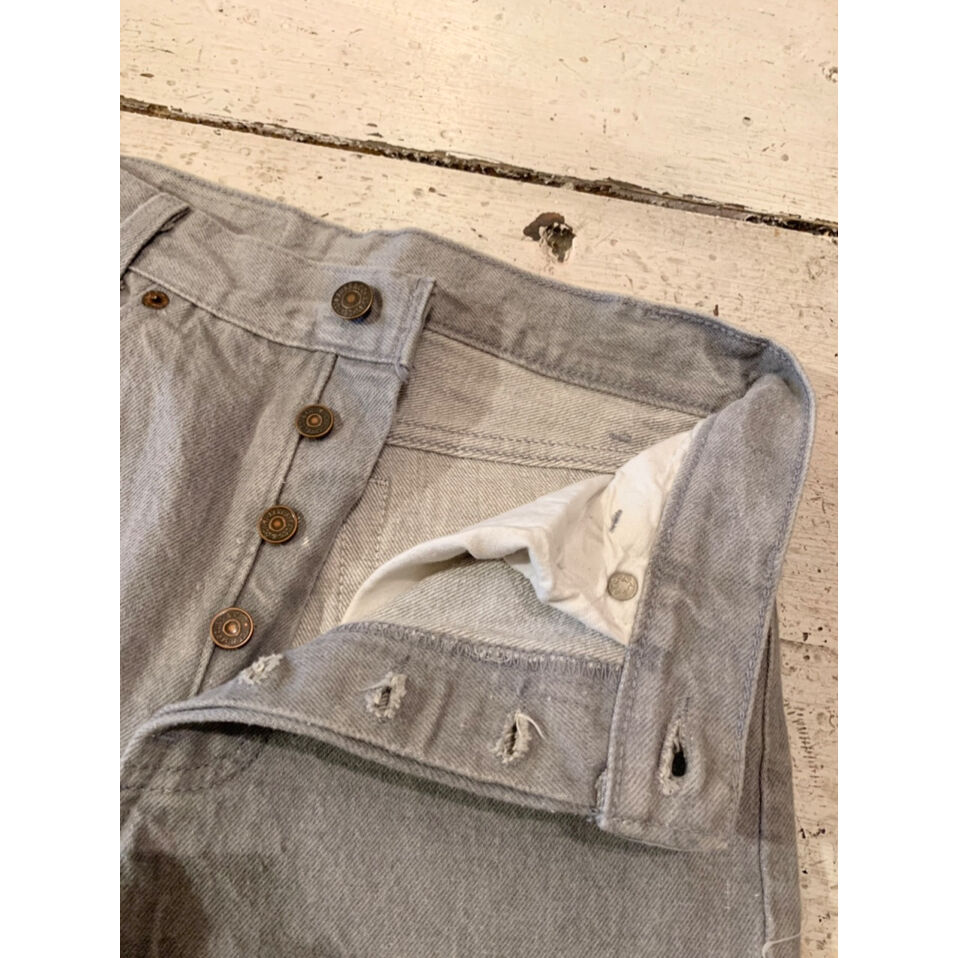 80s Levi's 701 LIGHT GRAY COLOR DENIM PANTS MAD 80s Levi's 701 LIGHT GRAY COLOR DENIM PANTS MAD