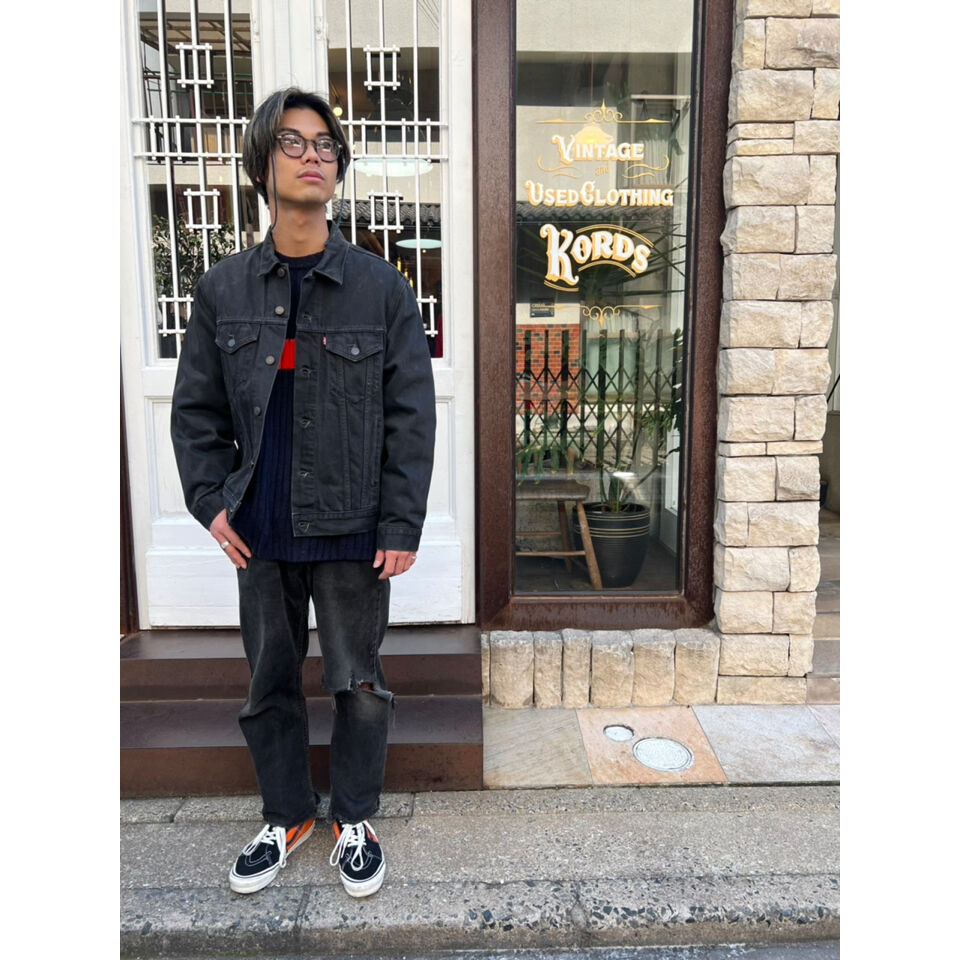 80s Levi's 70503-02 BLACK DENIM JACKET Size M |