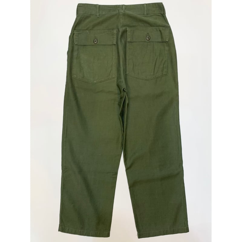 60s US ARMY OG-107 COTTON SATEEN BAKER PANTS Si 60s US ARMY OG-107 COTTON SATEEN BAKER PANTS Si