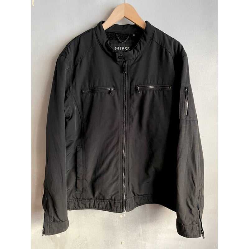 【GUESS】ゲス（XS）レザー フルジップ シングル ライダース ジャケット ライダースジャケット | GUESS(ゲス) JAPAN 公式オンライン