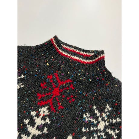90s L.L.BEAN "MOC NECK" HAND KNIT Size L