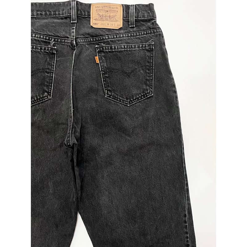 90s Levi's 580 BLACK DENIM MADE IN USA 🇺🇸 Size