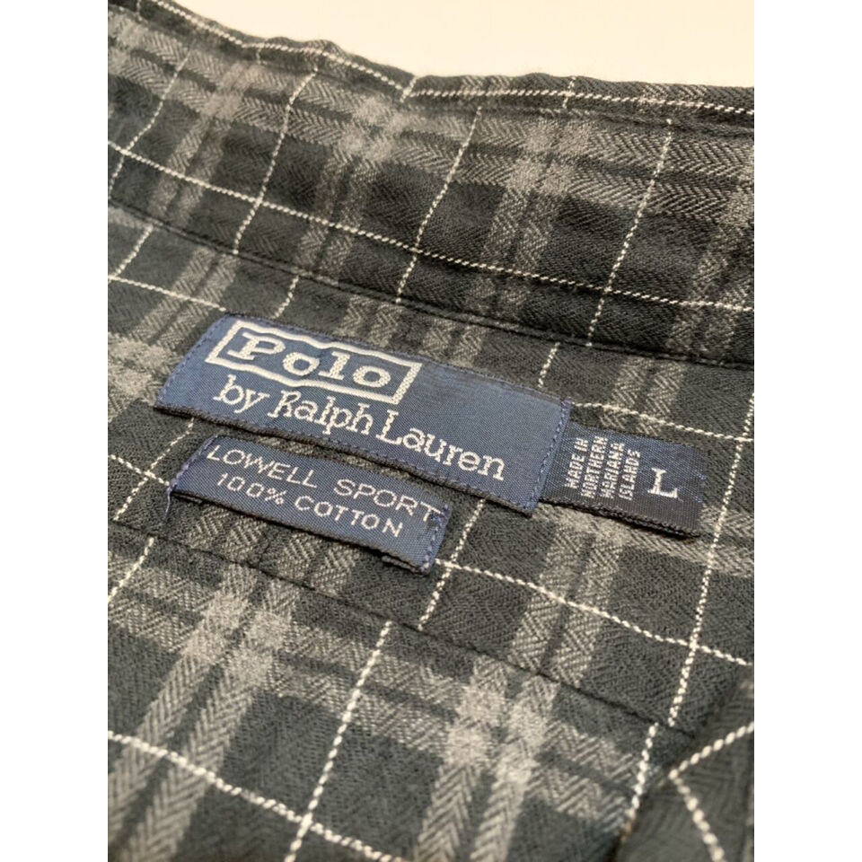 ポニーなし!Ralph Lauren ラルフローレン LOWELL SPORT 古着 Polo Ralph Lauren 「LOWELL SPORT」 マイクロ ブラウン