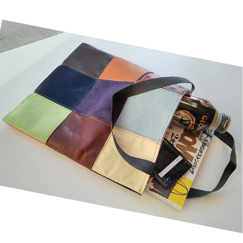 パッチワーク革トート | Jeng Leather Craft Works & Wear パッチワーク革トート | Jeng Leather Craft Works & Wear