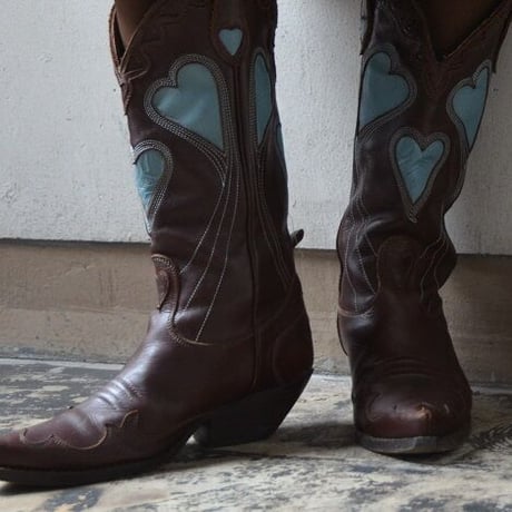ブルーの♡柄のwestermboots（USED）