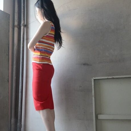 Wear｜目が覚めるような赤色GIVENCHYスカート（80's vintage GIVENCHY）