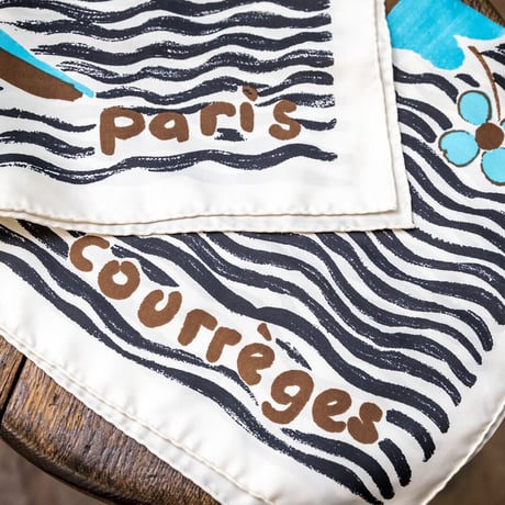 Scarf｜Courreges シルクスカーフ（60’s vintage France）