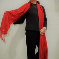 ANTIK BATIK（アンティックバティック）上質な素材のスタッズ付きストール（USED）