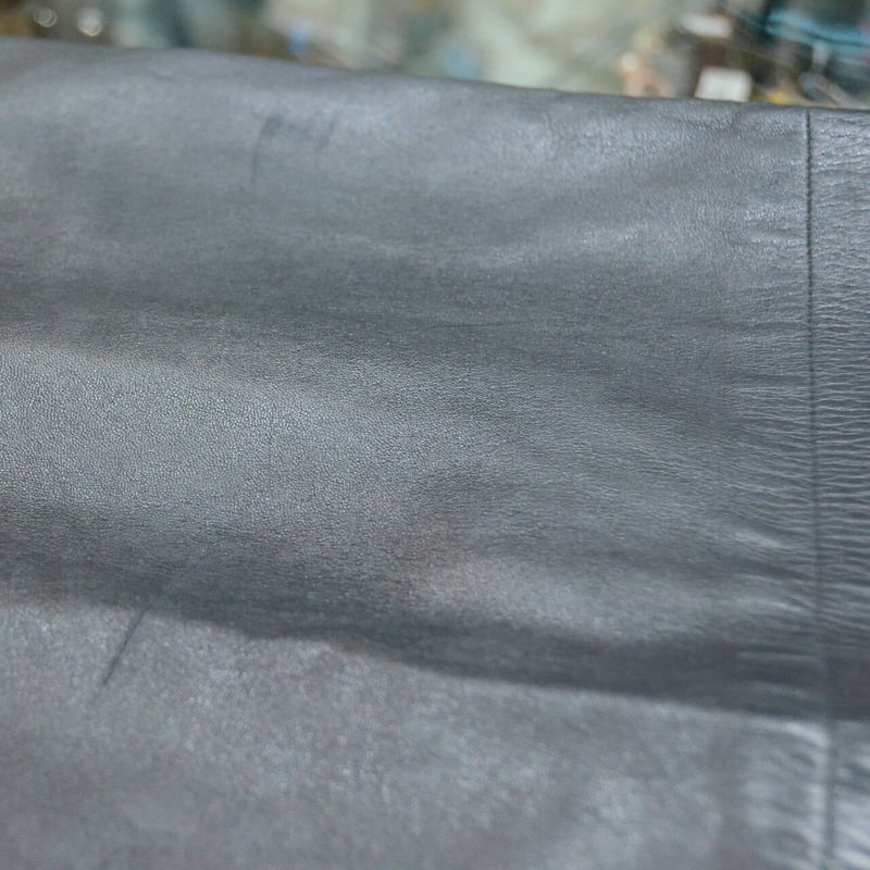 agnes b. レザースカート ブラック 34 ラムレザー オシャレ 大人 Wear｜1980年代 agnes b.ブラックレザースカート（80's vintage