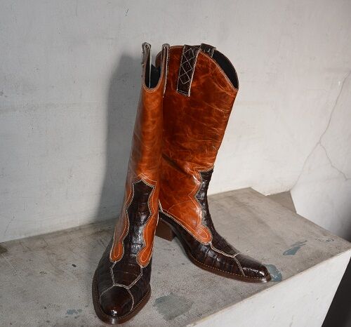 EL VAQUERO エルバッケロ フリンジ ブーツ スエード 編み込み EL VAQUERO（エル・バケロ）存在感のあるウエスタンブーツ（NEW
