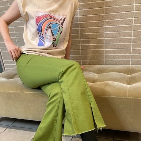 ホース柄のTEE・ベージュ色（NEW）