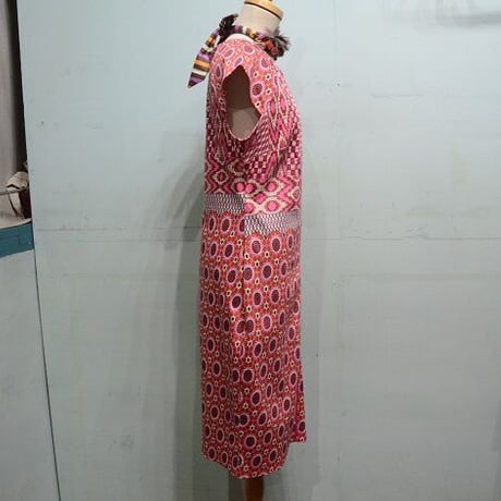 Franceブランド「Derhy」フレンチスリーブのピンクdress（NEW)