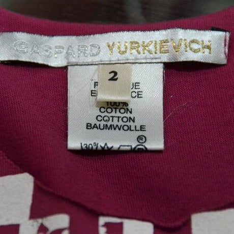☆26周年記念　第2弾　レア商品 ☆今だけ40％OFF  Gaspard Yurkievich（ギャスパーユルケヴィッチ France）のTEE（デッドストック）