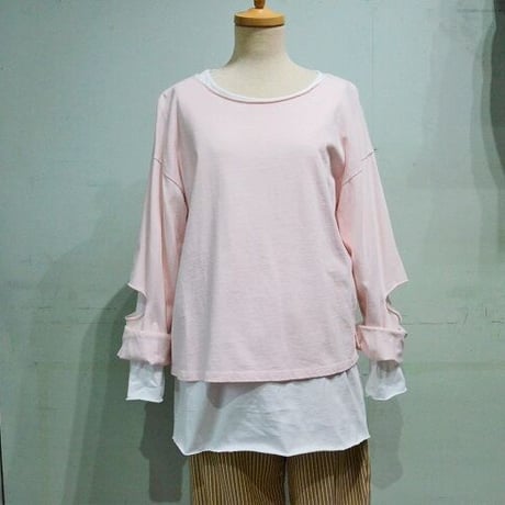 重ね着スウェットの2pset（NEW）Baby Pink