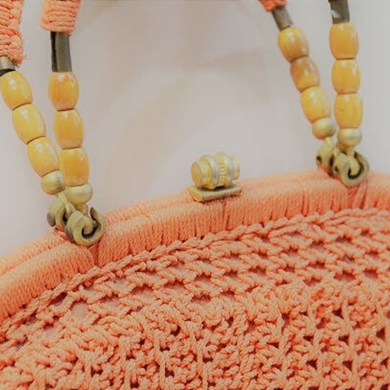 レア　ヴィンテージ　レトロ　編み編み　バッグ　60年代　70年代　昭和　古着 Bag｜1970年代 編み込みがかわいいvintage bag (70's vintage