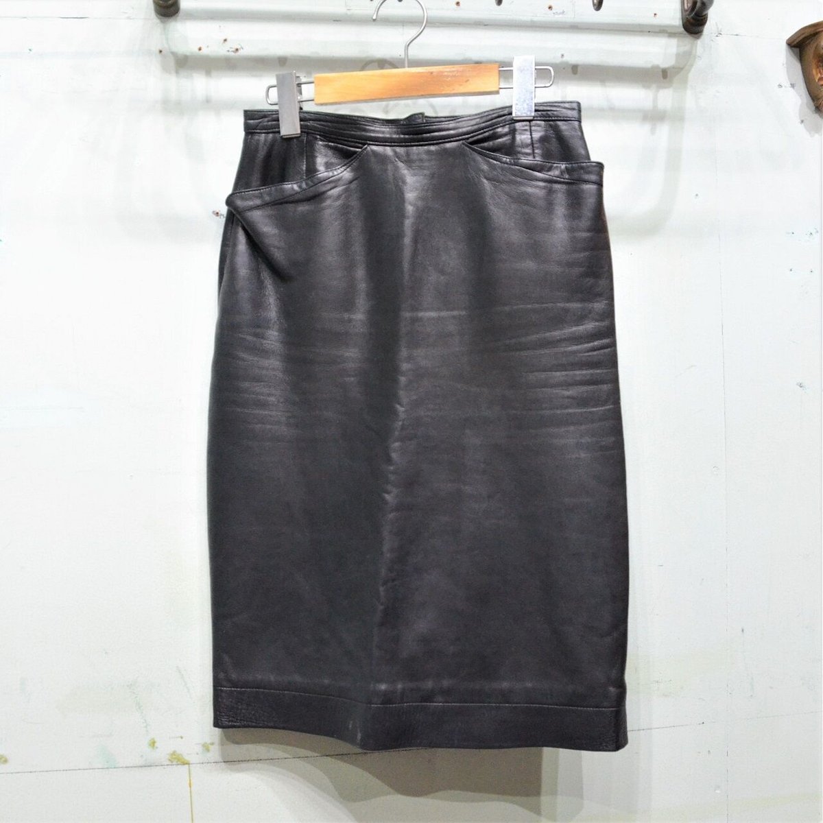 Wear｜1980年代 agnes b.ブラックレザースカート（80's vintage