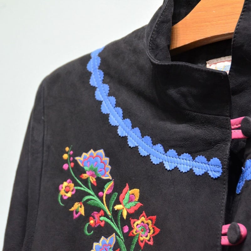 Wear|1980~90年代 KAMIKAZE 刺繍のスエードジャケット(80's Wear|1980~90年代 KAMIKAZE 刺繍のスエードジャケット(80's