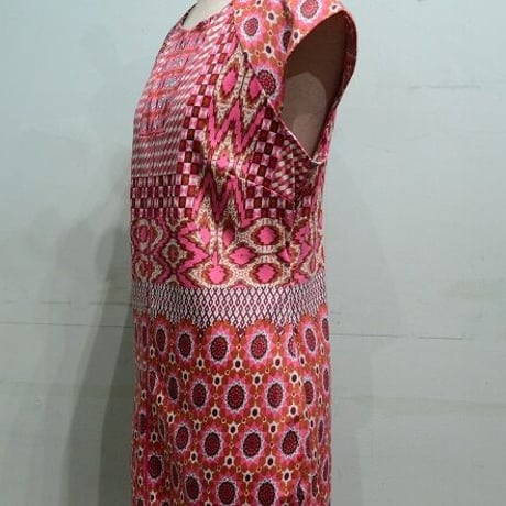Franceブランド「Derhy」フレンチスリーブのピンクdress（NEW)