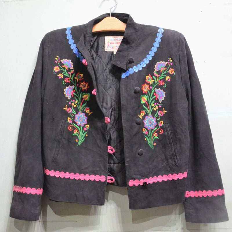 Wear|1980~90年代 KAMIKAZE 刺繍のスエードジャケット(80's Wear|1980~90年代 KAMIKAZE 刺繍のスエードジャケット(80's