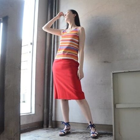Wear｜目が覚めるような赤色GIVENCHYスカート（80's vintage GIVENCHY）