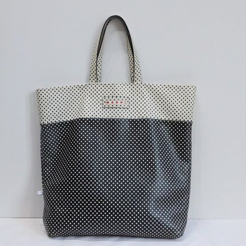 MARNI リバーシブル トートバッグ MEDIUM MARNI マルニの水玉レザートート リバーシブル♪(USED) | Mirriam