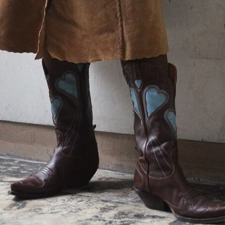 ブルーの♡柄のwestermboots（USED）