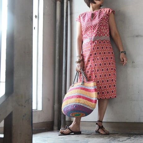 Franceブランド「Derhy」フレンチスリーブのピンクdress（NEW)