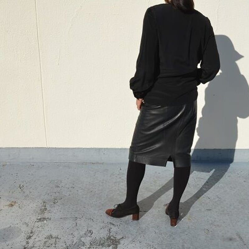 Wear｜1980年代 agnes b.ブラックレザースカート（80's vintage