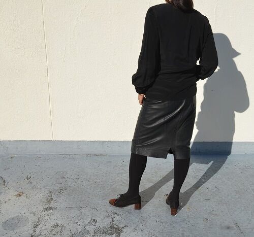 Wear｜1980年代 agnes b.ブラックレザースカート（80's vintage