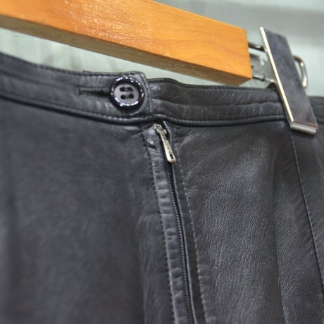 Wear｜1980年代 agnes b.ブラックレザースカート（80's vintage France）