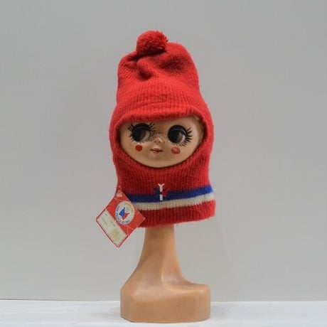 Pipolakiピポラキ  ビーニーknit caps 目だし帽(deadstock  by FRANCE 2000年前半 )