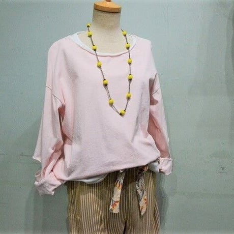 重ね着スウェットの2pset（NEW）Baby Pink