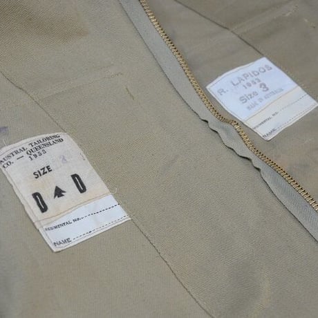 Wear｜MILITARY ドリルジャケット 1950年代オーストラリア軍 （50's deadstock Australia）（vintage）