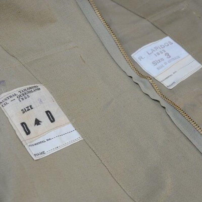 Wear|MILITARY ドリルジャケット 1950年代オーストラリア軍 Wear|MILITARY ドリルジャケット 1950年代オーストラリア軍