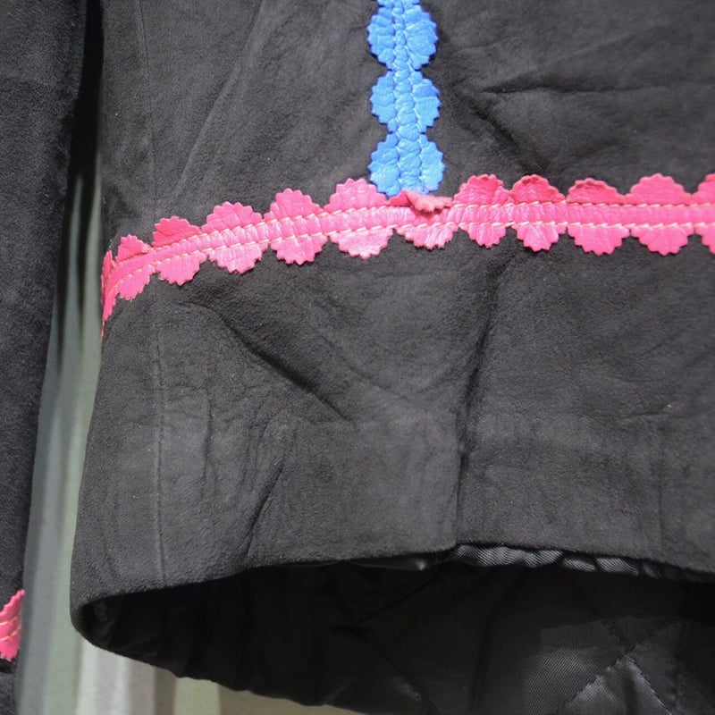 ヴィンテージ スエードジャケット ハンドメイド イタリア 80s 90s Wear｜1980～90年代 KAMIKAZE 刺繍のスエードジャケット（80's