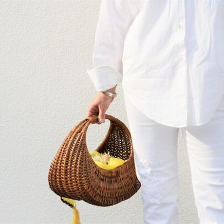 Panier｜05フランスアンティーク60年代  クロワッサン  パニエ M（60's vintage France)